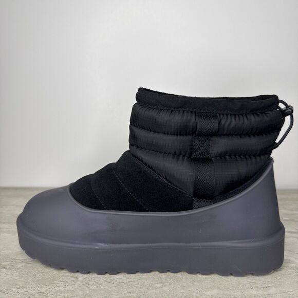 UGG Classic Mini Pull-On Weather Black Suede Sheepskin Boots Men\'s Size 8 main image 2